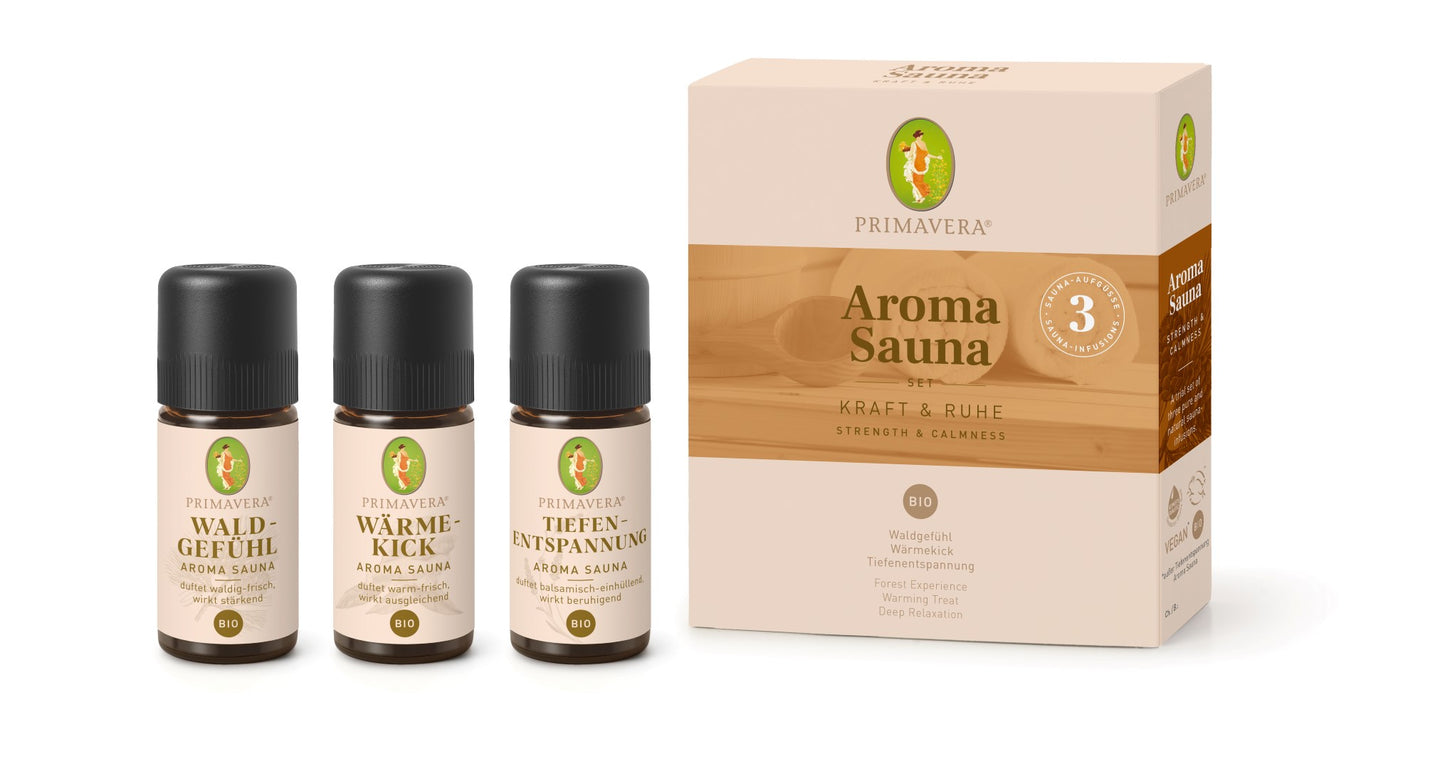 Bio Aroma Saune-Set, Kraft & Ruhe