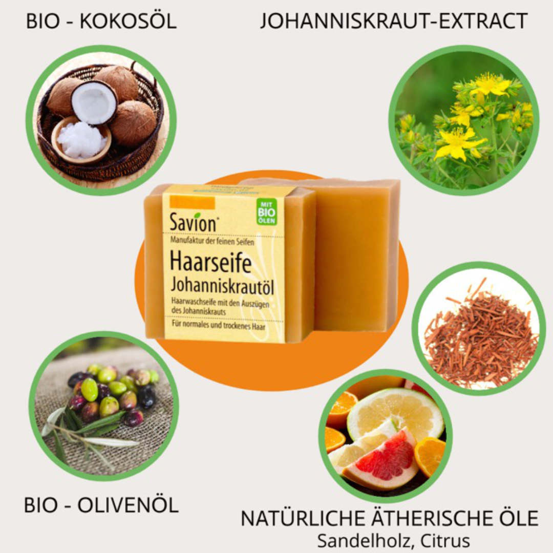 Haarseife Johanniskrautöl, 85 g
