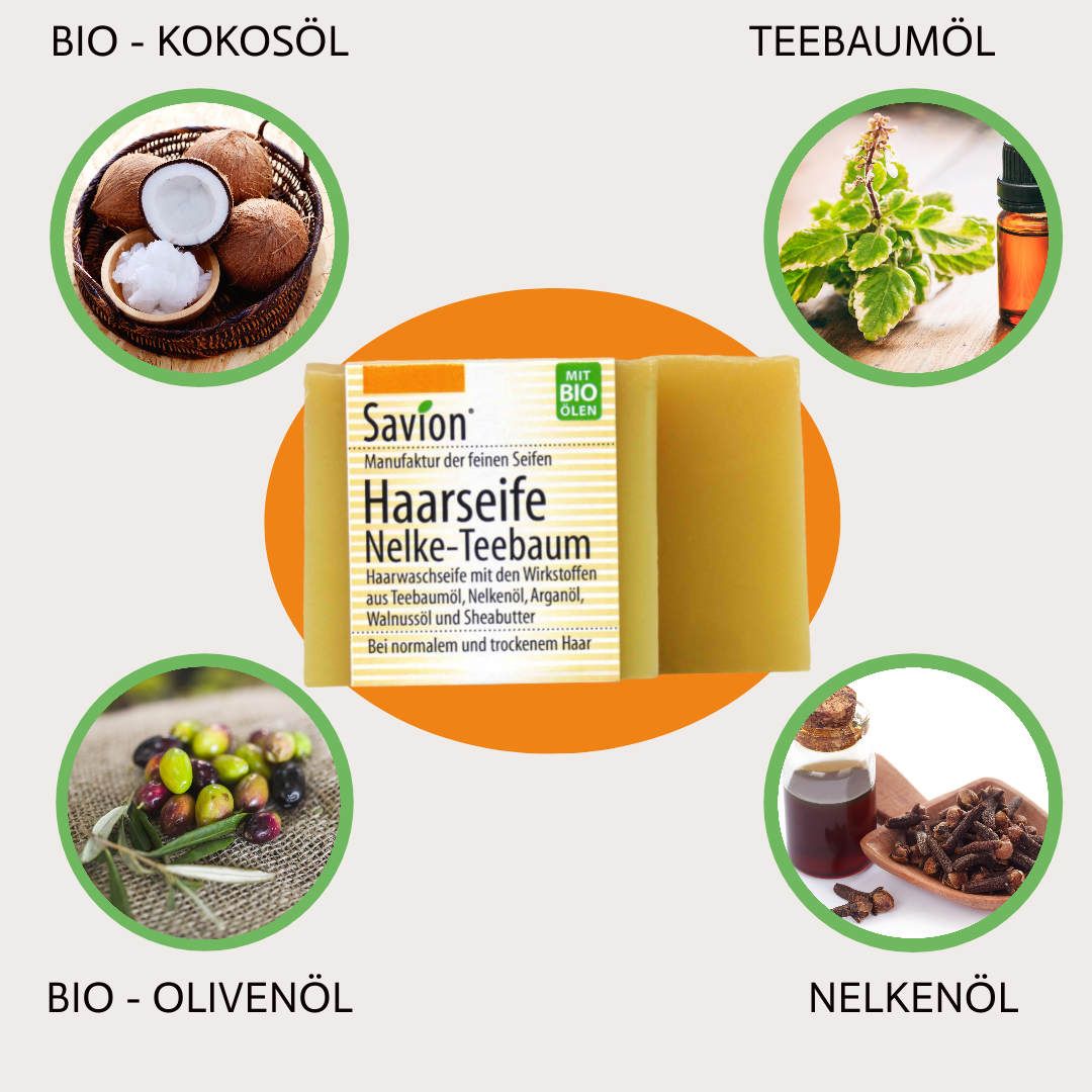 Haarseife Nelke-Teebaum, 85 g
