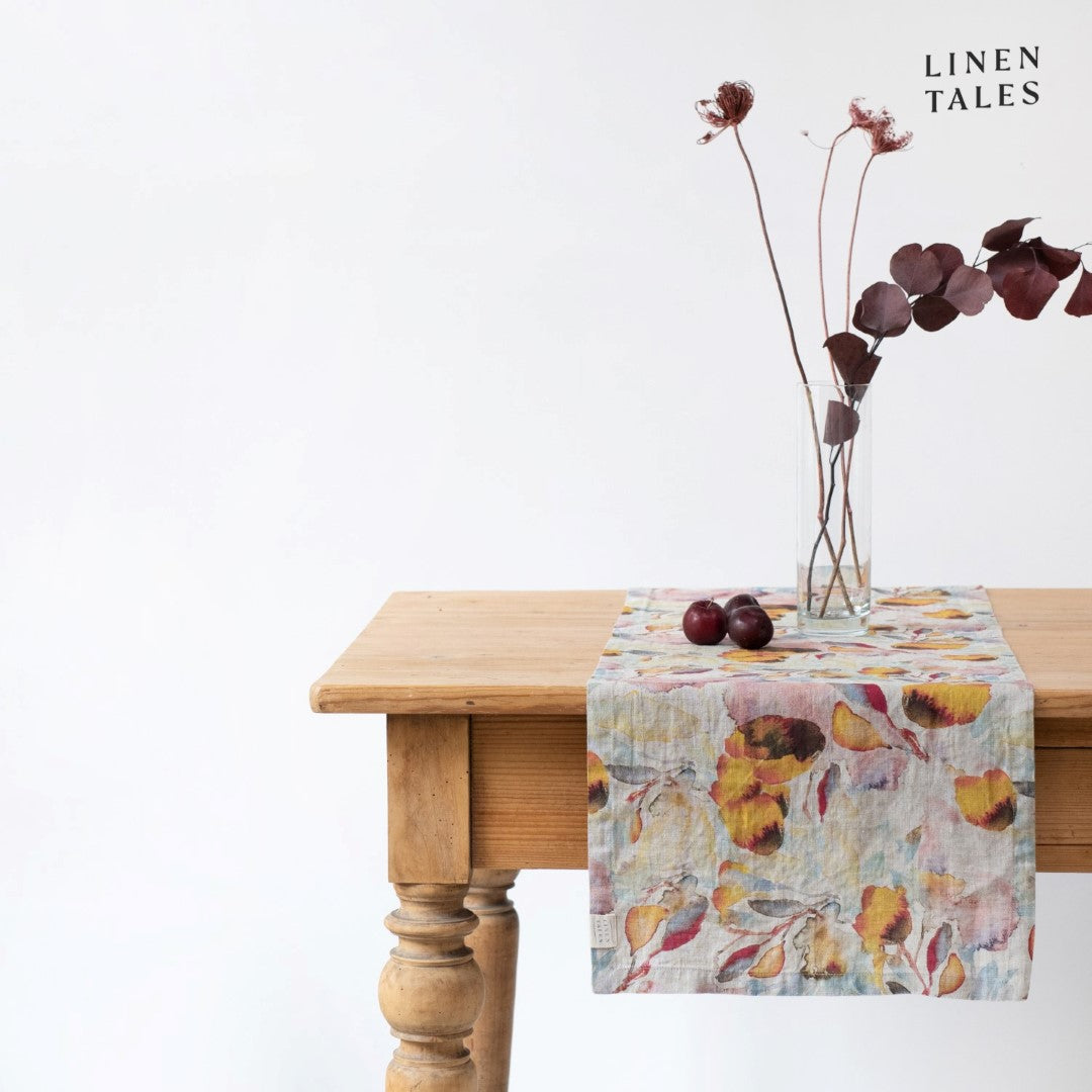 Leinen Tischläufer, versch. Muster, 40 x 150 cm