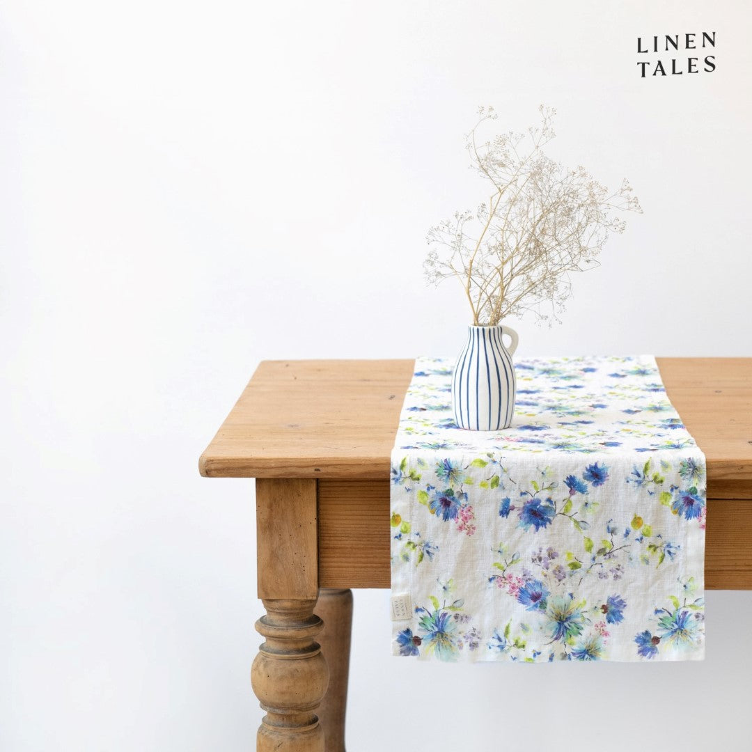 Leinen Tischläufer, in vielen Mustern, 40 x 150 cm –